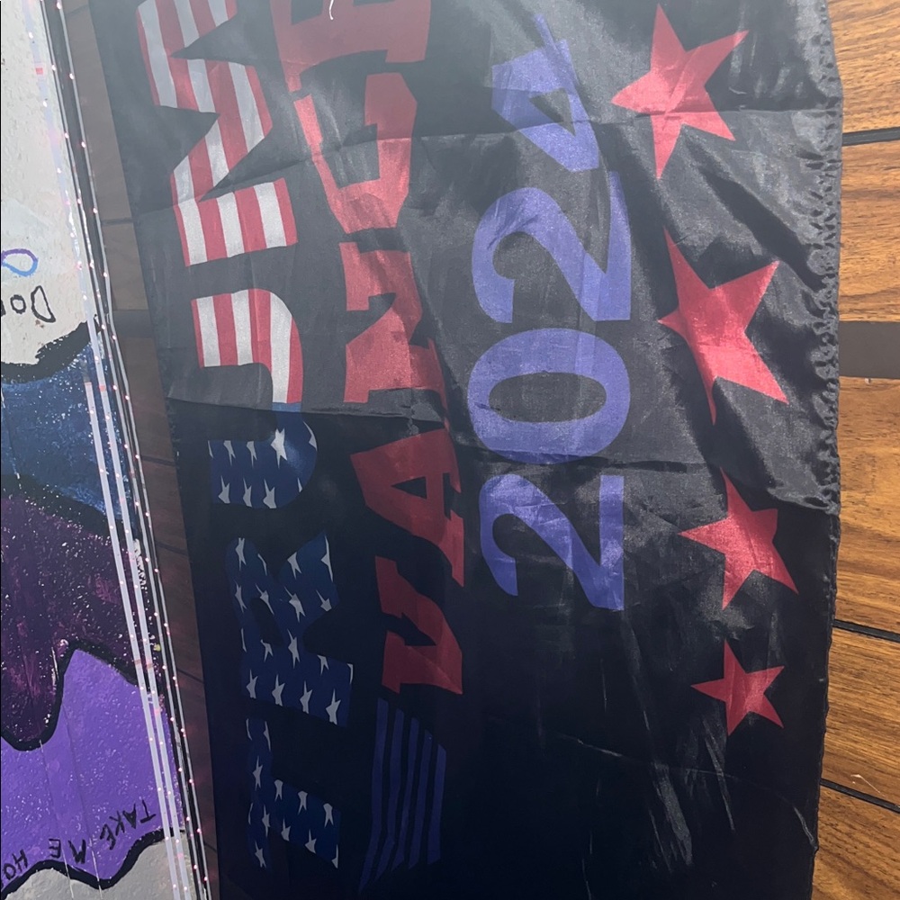 Patriotic Black and Red Party Flag trump